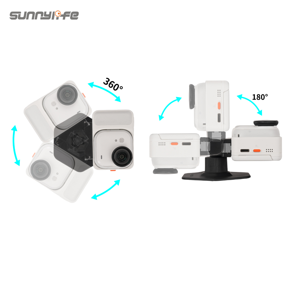 Sunnylife Magnetic Flexible Adhesive Helmet Mount Base Quick-Release Action Camera Holder for Insta360 GO Ultra