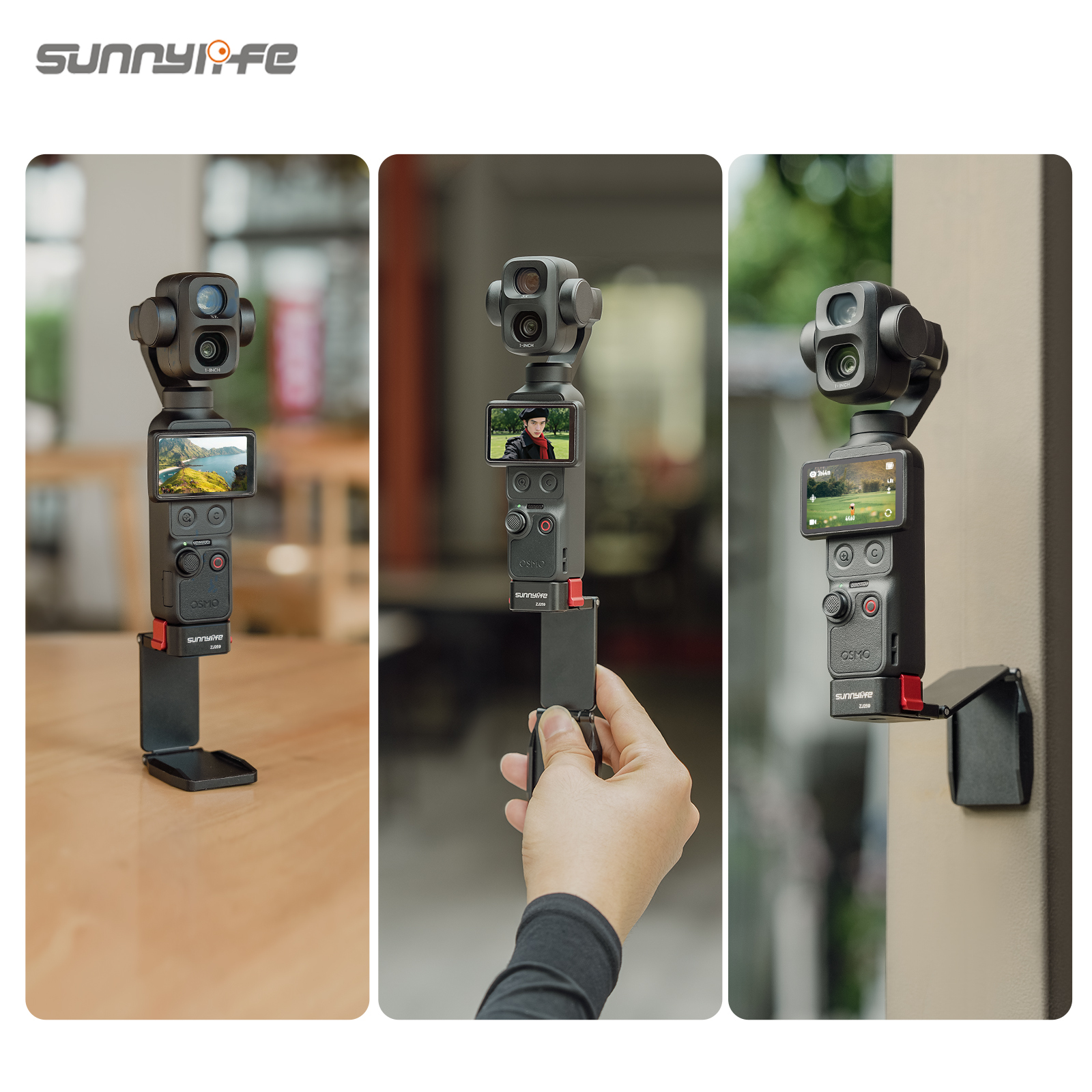 Sunnylife Metal Quick-Release Magnetic Mount Tabletop Base Bracket Angles Adjustable Accessories for Osmo Pocket 4P/4/3