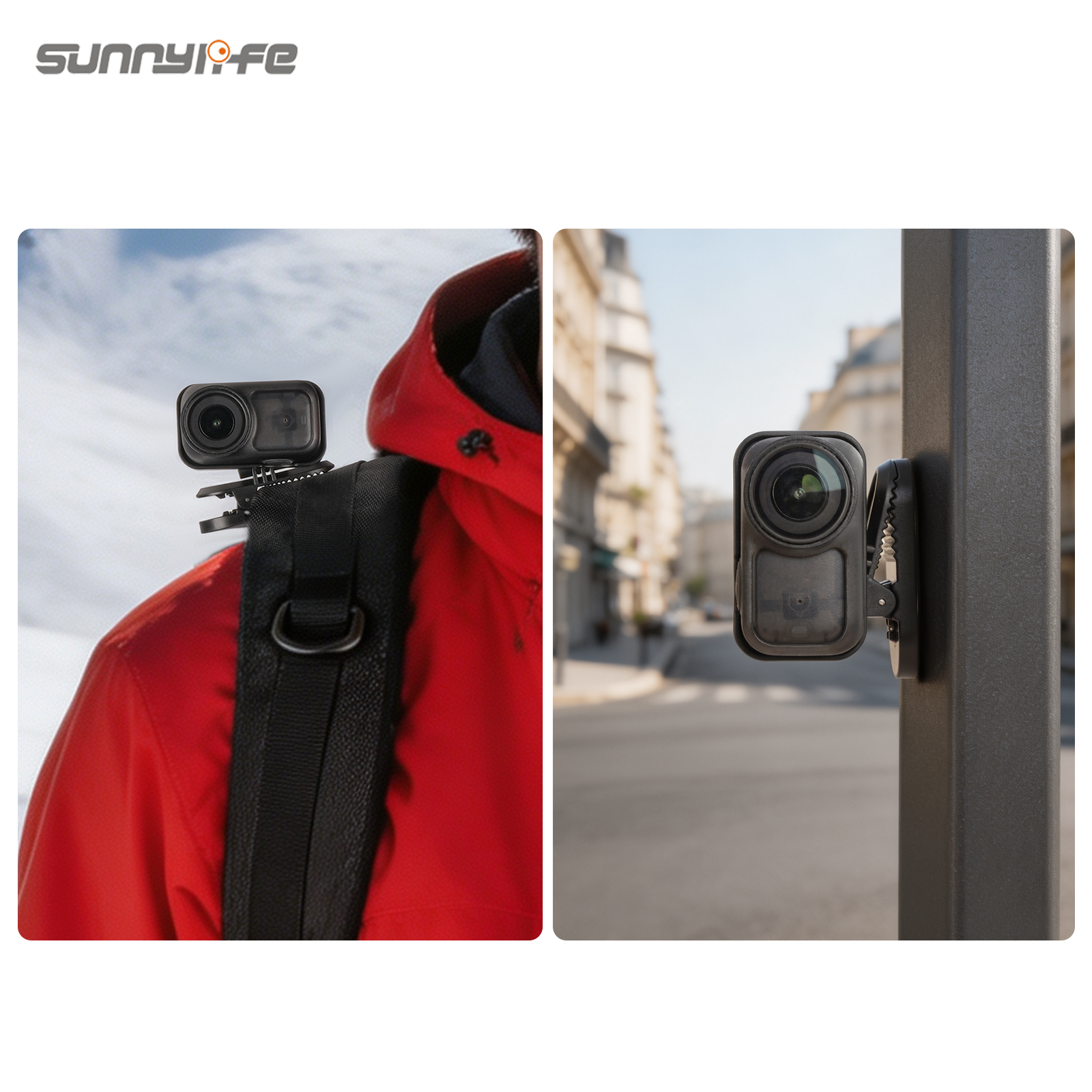 Sunnylife Magnetic Backpack Clip Adjustable Action Camera Clamp Quick-Release Mount Accessories for Osmo Nano