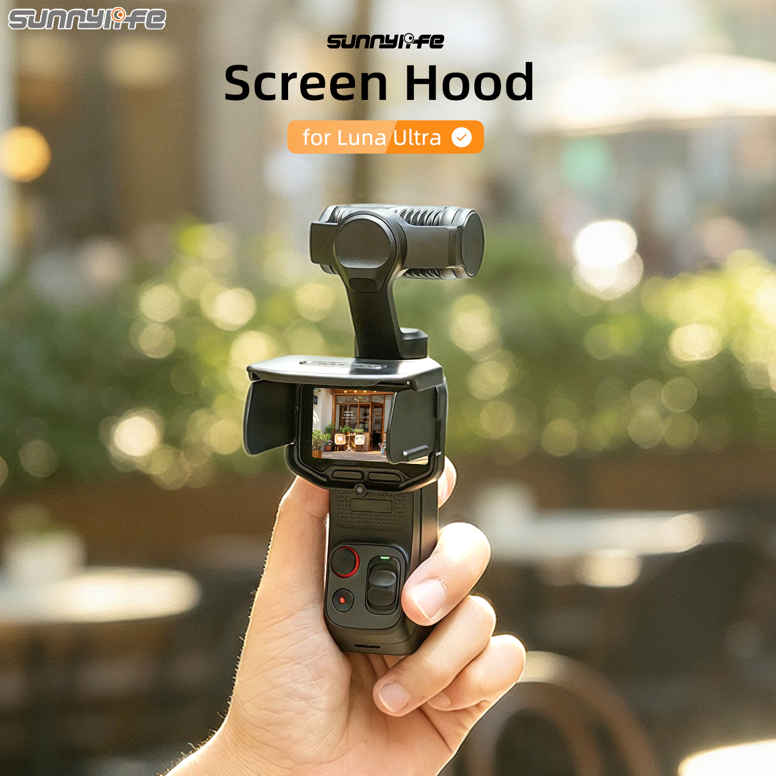 Sunnylife Magnetic Screen Sun Hood Guard Foldable Screen Monitor Cover Protector Accessories for Insta360 Luna Ultra