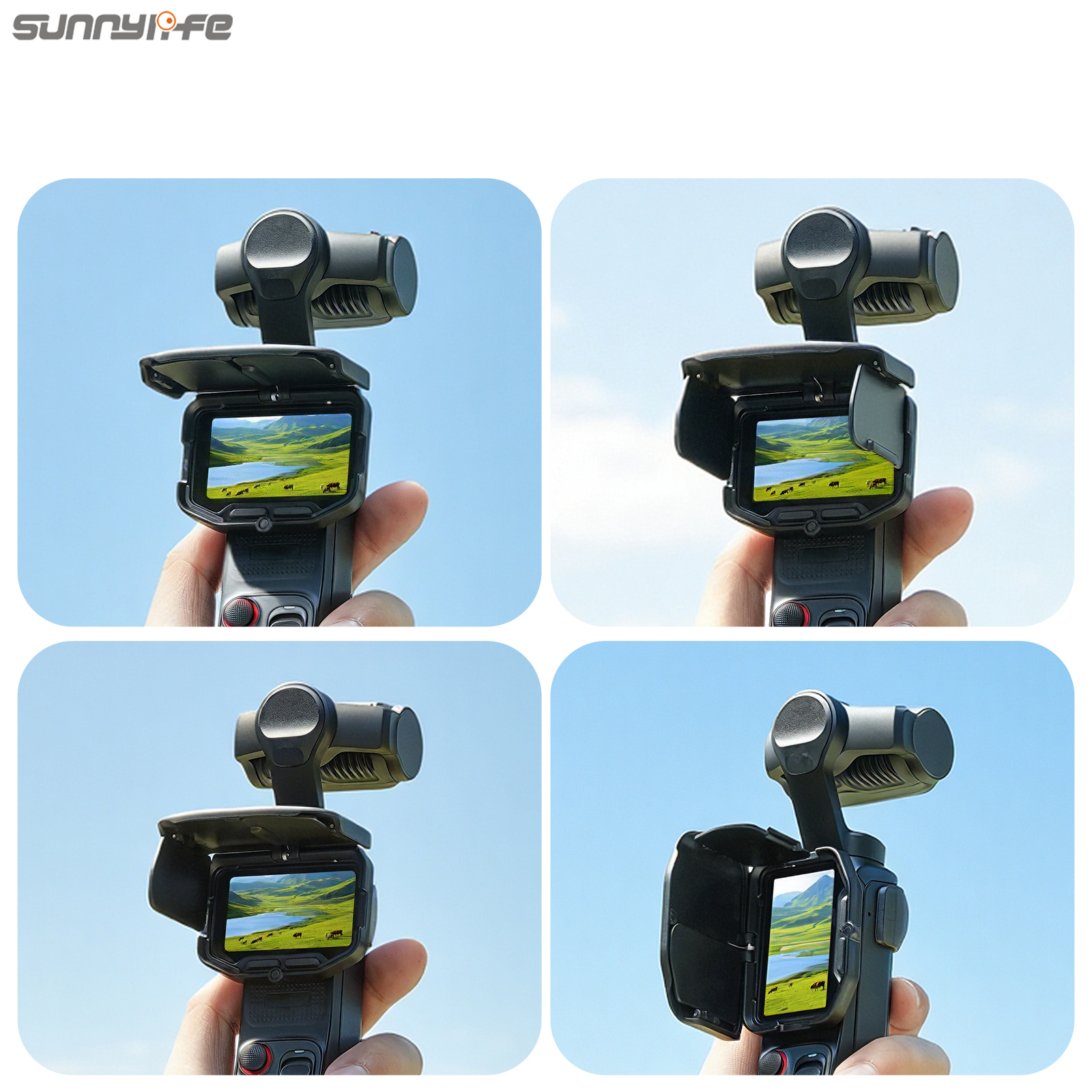 Sunnylife Magnetic Screen Sun Hood Guard Foldable Screen Monitor Cover Protector Accessories for Insta360 Luna Ultra