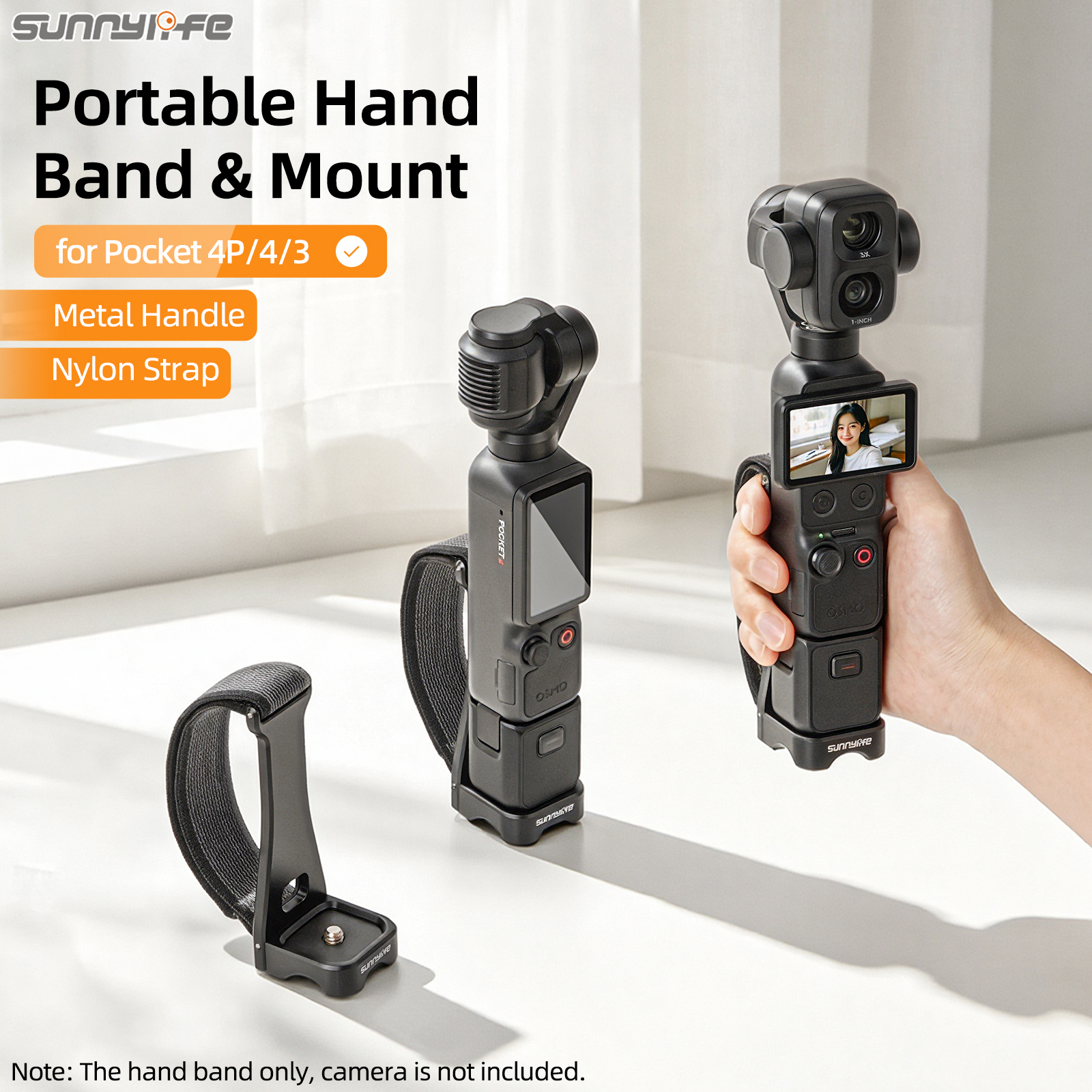 Sunnylife Portable Hand Band Metal Extension Handle Mount Expansion Frame Accessories for Osmo Pocket 4P/4/3