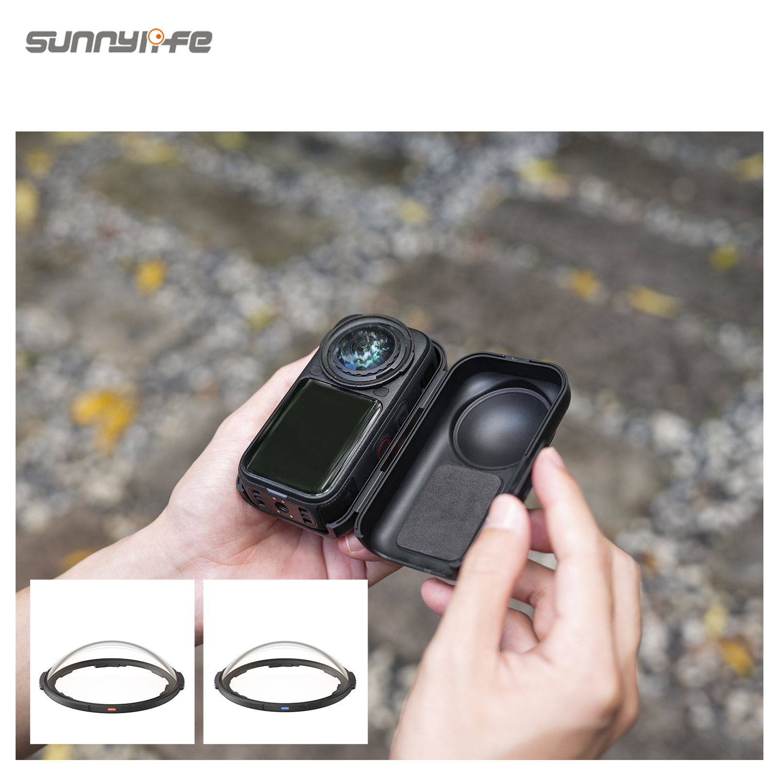 Sunnylife Integrated Lens Screen Protective Cover Camera Case Protector Screen Protective Case Accessories for Insta360 X6
