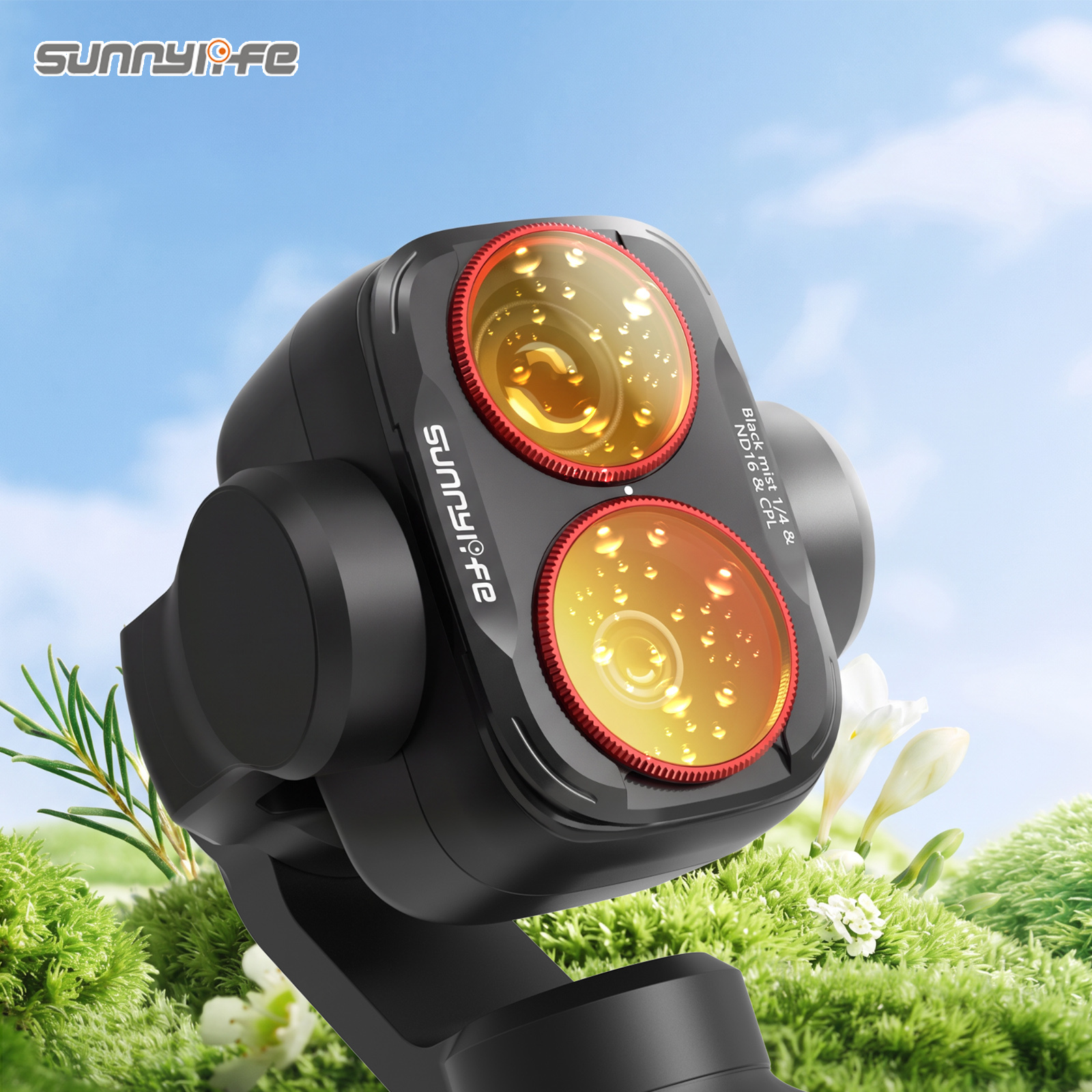 Sunnylife Lens Filters Adjustable CPL ND/PL 1/4 BLACK MIST Filters MCUV Accessories for Osmo Pocket 4P
