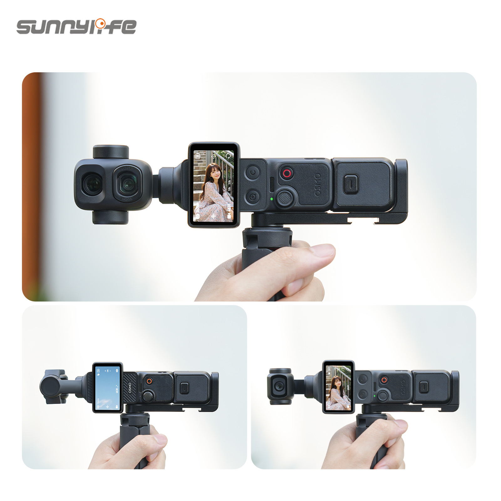 Sunnylife Metal Vertical Shooting Mount L-Type Quick Release Mount Stand Accessories for Osmo Pocket 4P/4/3
