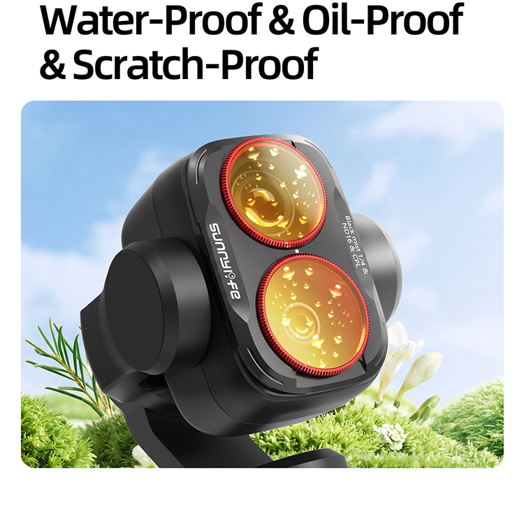 Sunnylife Magnetic Lens Filters Macro Lens Wide-Angle Lens Adjustable VND 1/4 Black MIST&ND16&CPL Filters for Osmo Pocket 4P