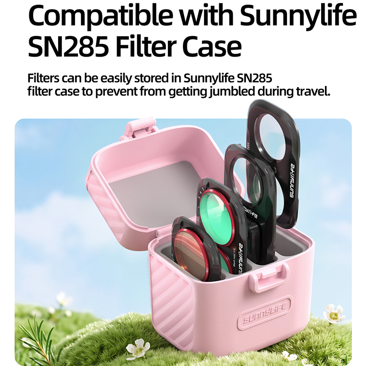 Sunnylife Magnetic Lens Filters Macro Lens Wide-Angle Lens Adjustable VND 1/4 Black MIST&ND16&CPL Filters for Osmo Pocket 4P