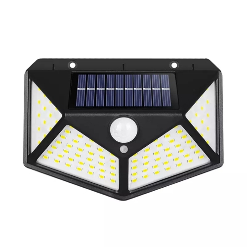 Amazon Top Seller 100 Led Motion Sensor Outdoor Solar Wall Lamp IP65 Waterproof Wall Light for Garden