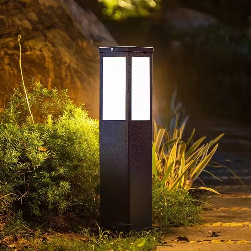 Factory Price Solar Bollard Light Modern Garden Landscape Lighting Outdoor Garden Solar Lawn Lights