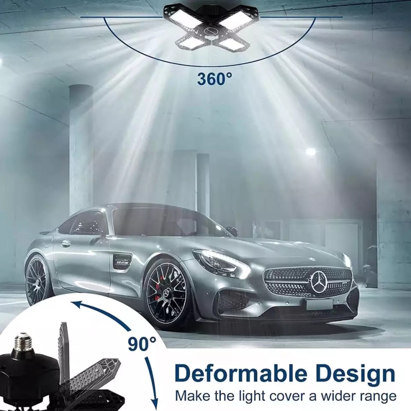 ABS And aluminium main material Deformable garage led lamp ceiling light lamps