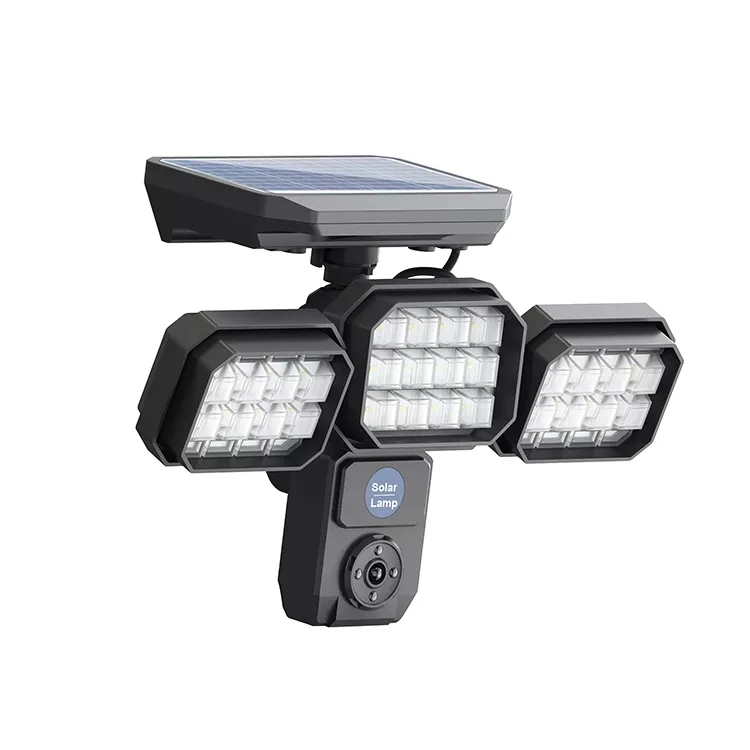 luxury Solar wall lamp single three heads indoor LED lamps for night street use