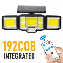 New Arrival IP65 Waterproof Solar Wall lamp Outdoor Garden Lamp with 192 Led for Solar Motion Sensor Light