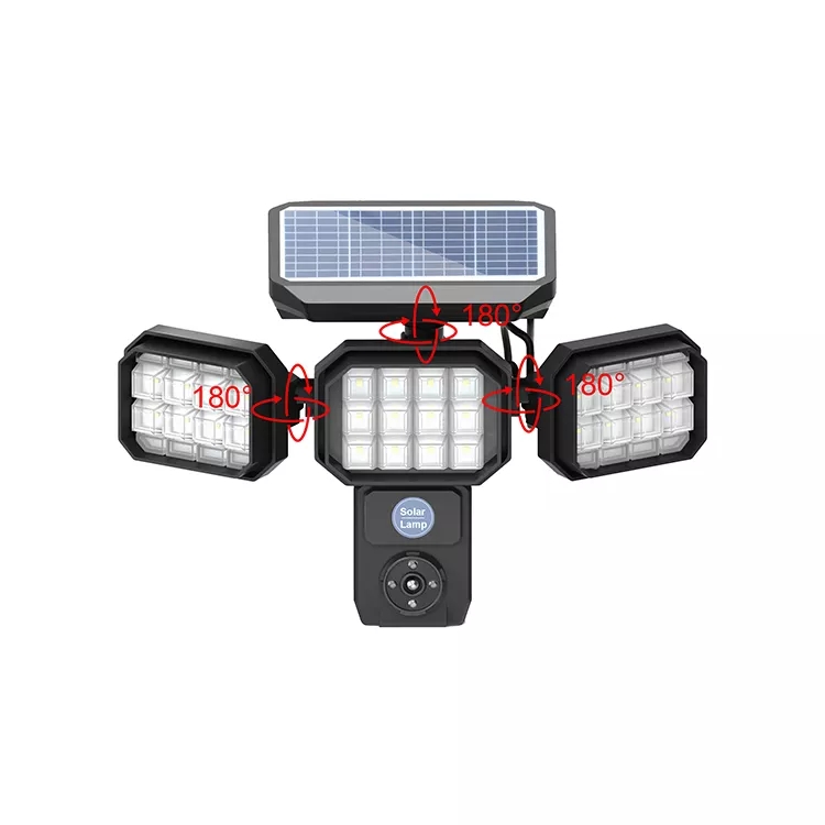 luxury Solar wall lamp single three heads indoor LED lamps for night street use