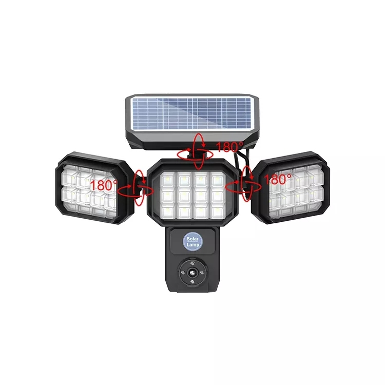 luxury Solar wall lamp single three heads indoor LED lamps for night street use