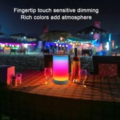 Portable RGB Touch LED Night Light Table Lamp Colorful USB Rechargeable Atmosphere Light for Kids Gift Ideas