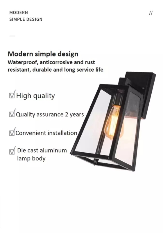 Hot Sale Nordon Simple Square Wall Light bracket light for garden