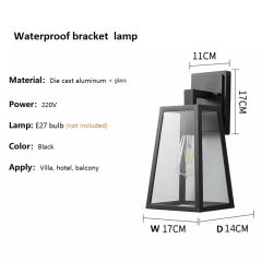 Hot Sale Nordon Simple Square Wall Light bracket light for garden
