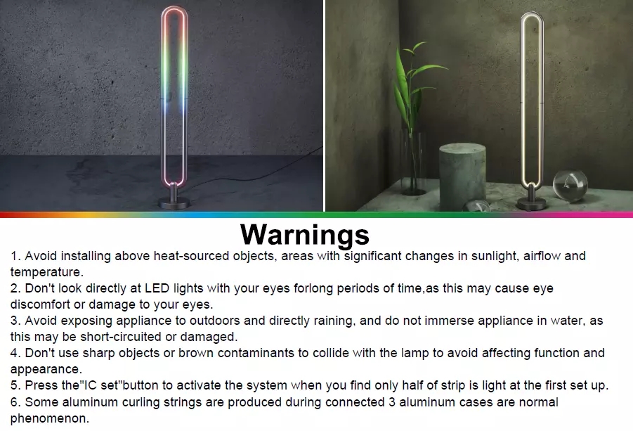 RGB led floor light corner standing CL FW09 IR 24KEYS