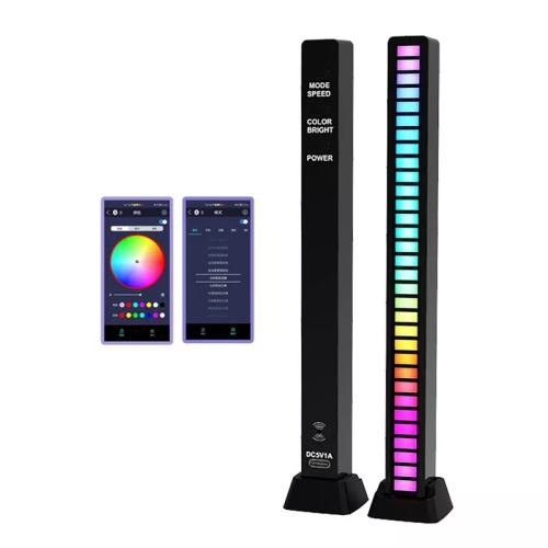 Private Logo Smart Music Sound Tuya RGB LED Voice-Activated Pickup Rhythm Levels Recognition Lamp Light