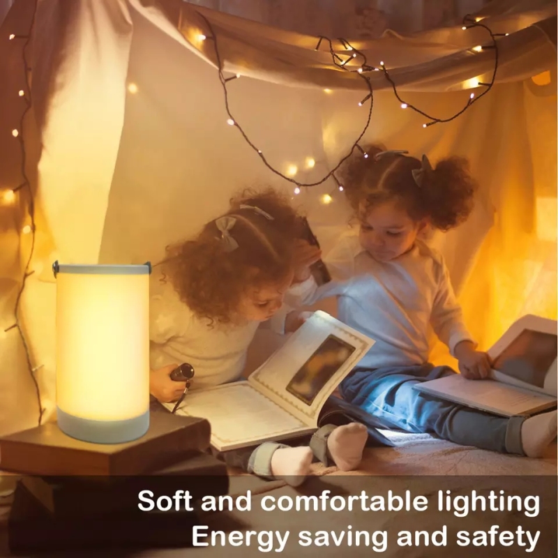 Portable RGB Touch LED Night Light Table Lamp Colorful USB Rechargeable Atmosphere Light for Kids Gift Ideas