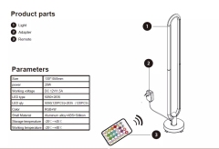 RGB led floor light corner standing CL FW09 IR 24KEYS