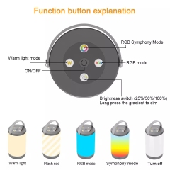 Portable RGB Touch LED Night Light Table Lamp Colorful USB Rechargeable Atmosphere Light for Kids Gift Ideas
