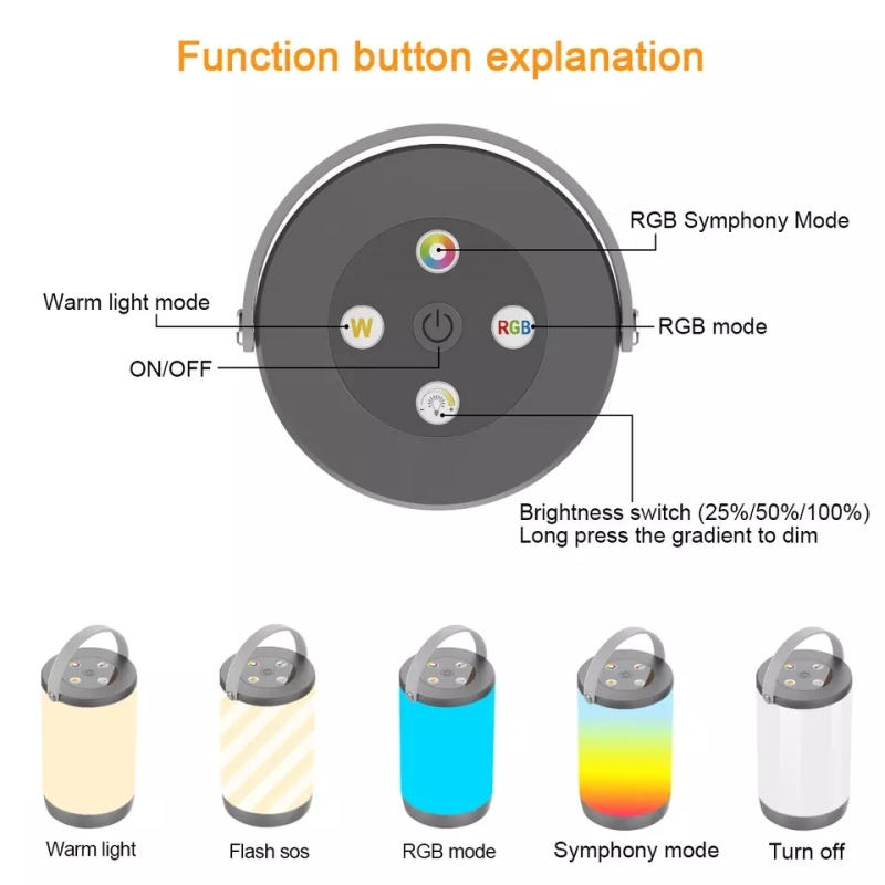 Portable RGB Touch LED Night Light Table Lamp Colorful USB Rechargeable Atmosphere Light for Kids Gift Ideas