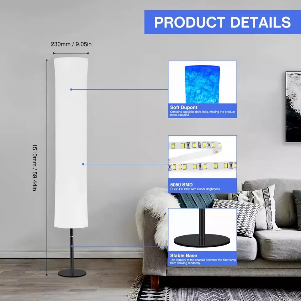 Chinese suppliers nordic Stainless steel floor lamp standing led floor light