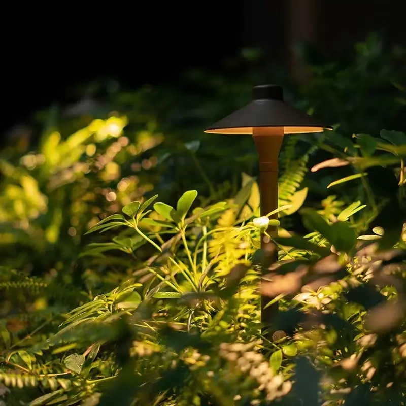 Mushroom-shaped LED Lawn Light outdoor led garden lights round base style (two pcs a package))