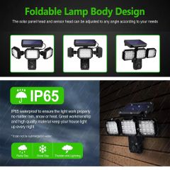 luxury Solar wall lamp single three heads indoor LED lamps for night street use