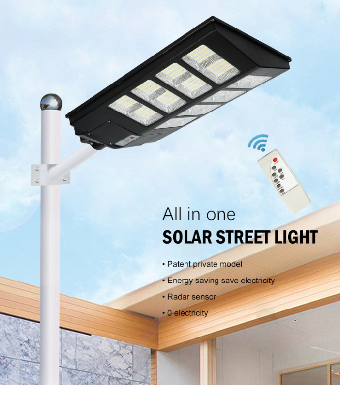 Solar Outdoor 180w/240w/300w/600W/800W/1000W Waterproof Motion Sensor All in one Solar Street Light