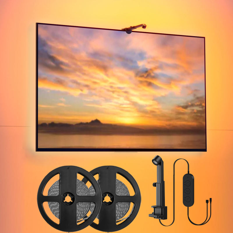 LED TV Backlights App Control with Camera Multicolor Music Sync TV Backlights Strip Christmas Lights Decoration Kits