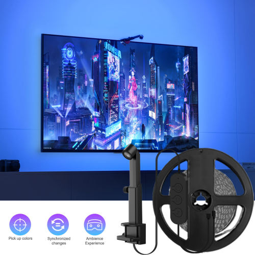 LED TV Backlights App Control with Camera Multicolor Music Sync TV Backlights Strip Christmas Lights Decoration Kits