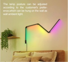 Vantone Newest Modern RGB Floor Lamp Smart Home Light Atmosphere Wall Lamp Foldable DIY LED Floor Light for Living Room Decor