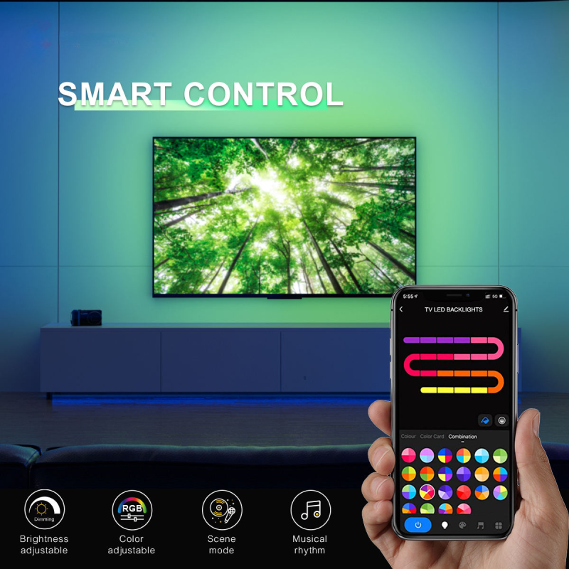 Ambient TV PC Backlight Led Strip Tuya WiFi Smart with HDMI Sync Box