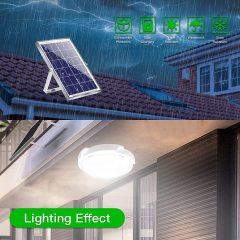 Solar Indoor Ceiling Wholesaler Led Light with Solar Panel Remote Control Waterproof IP65 Lamparas Solares Para Interior