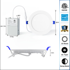 Wholesale 4inch 6inch 5CCT ultra-thin Led Downlight Recessed Round Ceiling Light Potlight Panel Down Light Spotlight Lighting