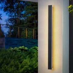 Long Led Square Modern Outdoor Wall Lamps Outdoor Led Wall Lights Garden Villa Balcony Line Exterior Wall Mounted