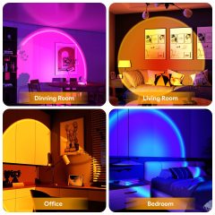 Vantone 16 Colors Sunset Lamp Projector with Remote Control Romantic Visual Led Light Projector for Photography Room