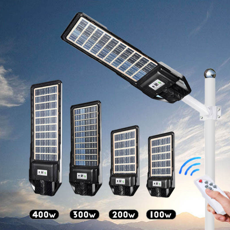 Outdoor All in One Solar Street Lamp 100W 200W 300W 400W Integrated Luces Solares Exterior Led Street Light