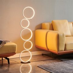 Nordic Modern Arc Standing Gold Floor Lamp Lampara de Pie with Table Floor Lamp Bedroom Light for Living Room