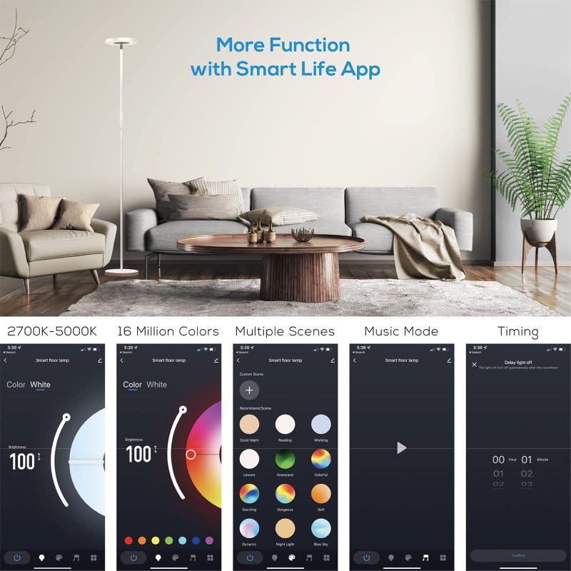 Up down Light up Nordic Simple Modern Floor Lamp Design Led Reading Lamp Bedside Office Living room Standing Floor Light