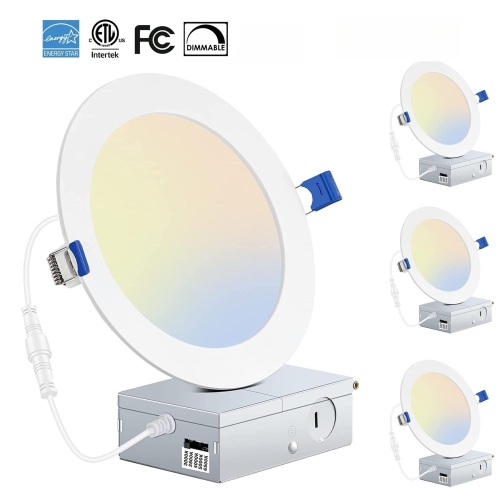 5CCT Color Led Downlight Recessed Ceiling Light Round Panel Light Thin Led 6 inch 5cct for Canada Market