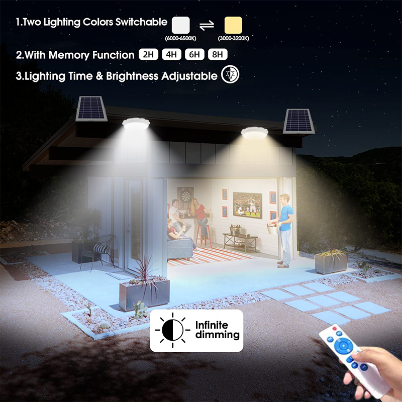 Waterproof 50W 100W 150W 200W 300W Intelligent Solar LED Ceiling Light