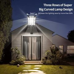 1800W Led Sensor Security Wall Street Lamp Yard outdoor Reflector with Remote Control