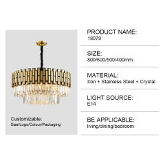 OEM ODM Modern Home Decorating Big Hanging Led Crystal Chandeliers Pendant Lights for Lobby Crystal Pendant Light
