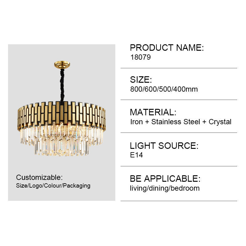 OEM ODM Modern Home Decorating Big Hanging Led Crystal Chandeliers Pendant Lights for Lobby Crystal Pendant Light