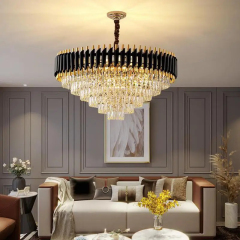 Vantone Crystal Ceiling Hanging Lustre Black Chandelier Luxury K9 Chandelier Crystal Pendant Light
