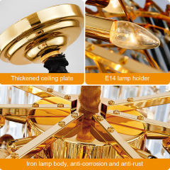 OEM ODM Modern Home Decorating Big Hanging Led Crystal Chandeliers Pendant Lights for Lobby Crystal Pendant Light