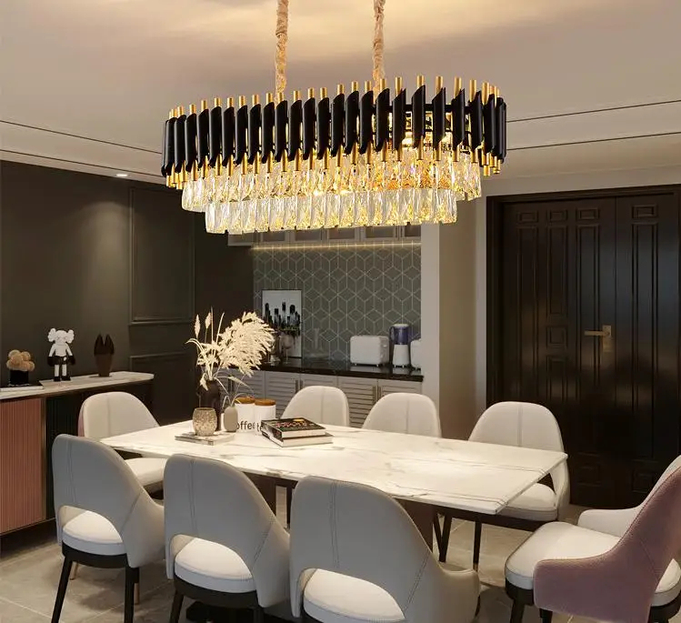 Vantone Crystal Ceiling Hanging Lustre Black Chandelier Luxury K9 Chandelier Crystal Pendant Light